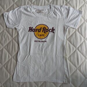 Hard Rock Cafe women white T-Shirt Reykjavik